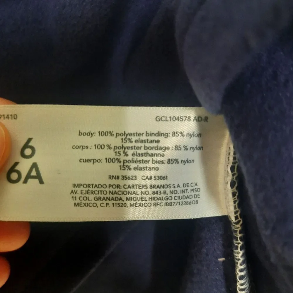 OshKosh B'gosh Boys Fleece Pullover Navy Gray Size 6